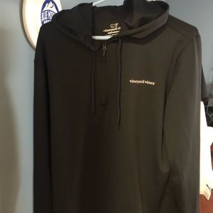 Black and White vineyard vines performance hoodie